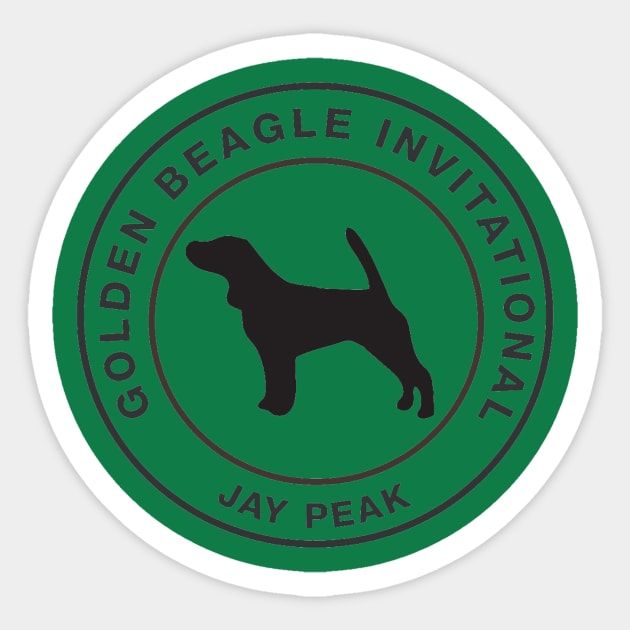 The Golden Beagle Sticker by Jameso